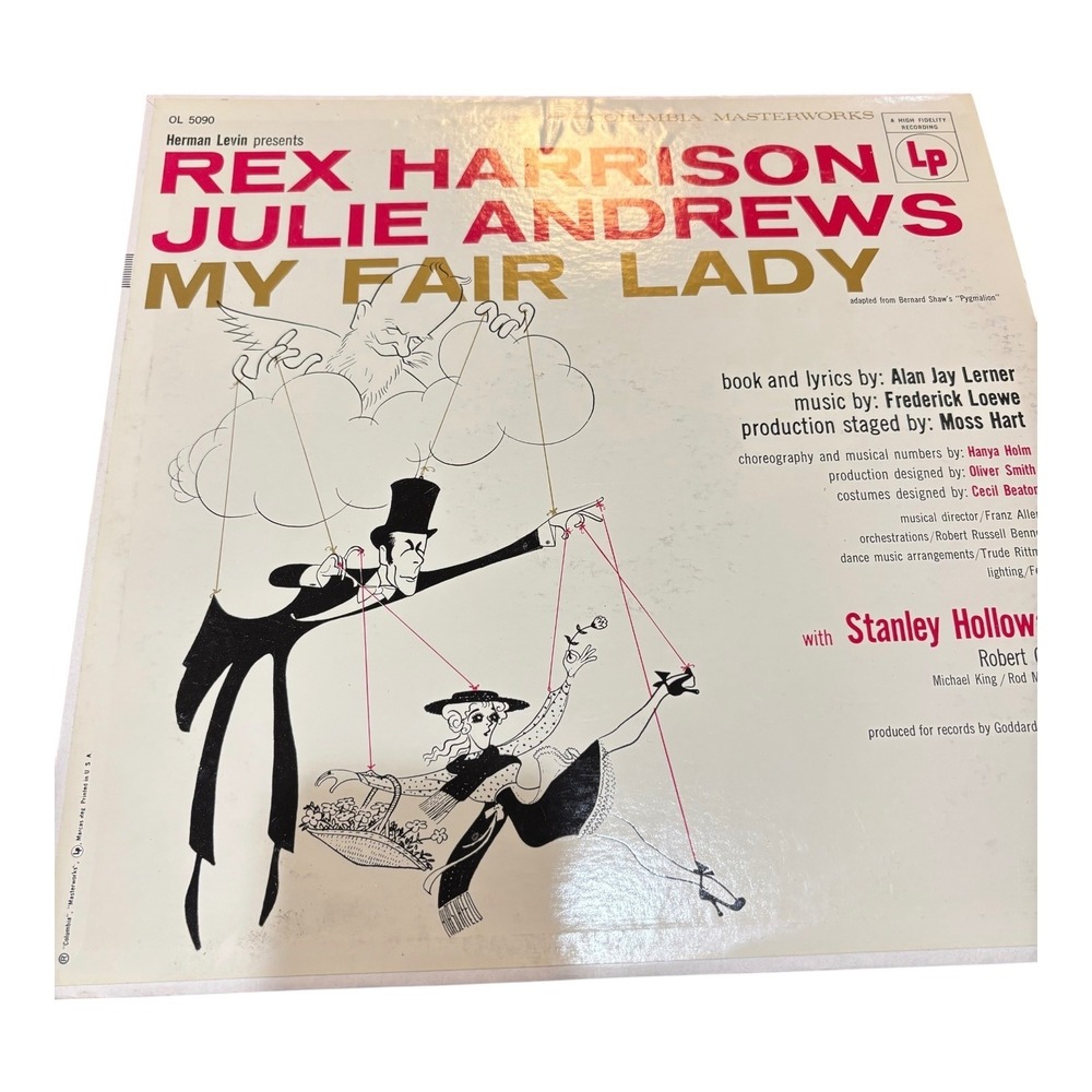 My Fair Lady Original Broadway Cast Vinyl LP‎ Rex Harrison Julie Andrews OL 5090
